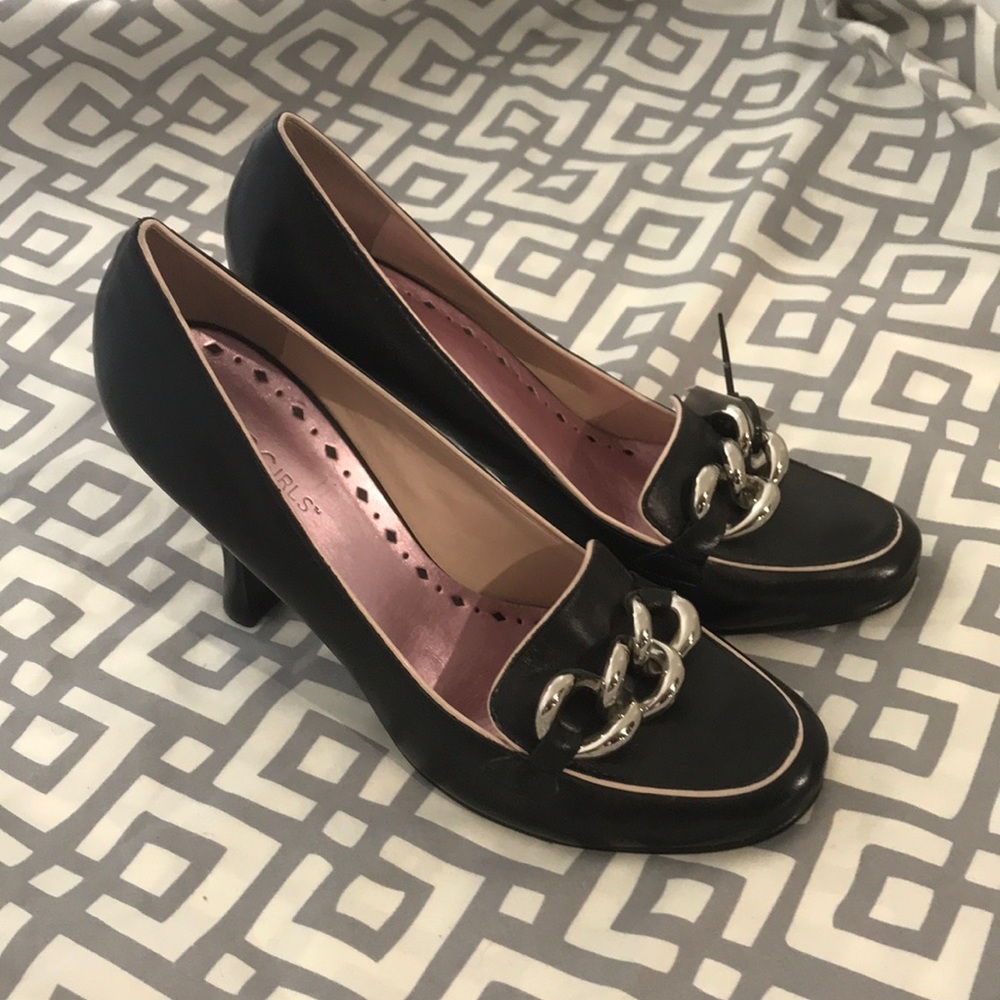 BCBG Black and Silver Heels